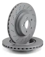 ZIMMERMANN Brake Discs + Pads + Wako for MERCEDES E-Class W211 S211 E55 AMG (Rear)