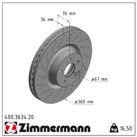 ZIMMERMANN Bremsscheiben Satz f&uuml;r MERCEDES W220 C215 S55AMG S600 vorne 2204211912
