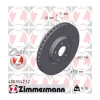 Zimmermann SPORT Bremsscheiben + Bel&auml;ge + Sensor f&uuml;r MERCEDES W/V177 W247 C/X118 vorne