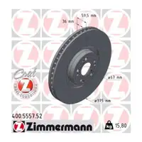 Zimmermann SPORT Brake Disc Set for Mercedes-Benz GLE V167, C167, GLS X167 (Front)