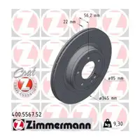 Zimmermann SPORT Brake Disc Set for Mercedes G-Class W463 G500, G350d, G400d (Rear)
