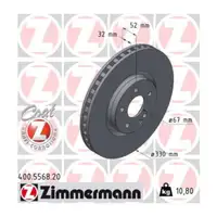 ZIMMERMANN Bremsscheiben + Bel&auml;ge + Sensor f&uuml;r MERCEDES V-Klasse Vito W447 3,5t vorne