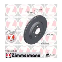Zimmermann FORMULA S Bremsscheiben Satz f&uuml;r MERCEDES W206 C236 W214 hinten 2064230900