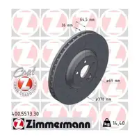 Zimmermann FORMULA S brake discs + pads Sensor for Mercedes S-Class W222 C/A217 (Front)