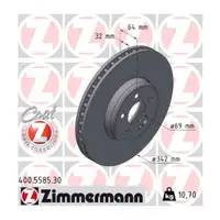 Zimmermann FORMULA S Bremsscheiben + Bremsbel&auml;ge + Sensor f&uuml;r MERCEDES C/A236 CLE300 vorne