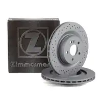 ZIMMERMANN Brake Disc Set for MERCEDES C-Class W204 S204 C63 AMG (Rear) 2044230412