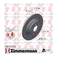 Zimmermann SPORT Bremsscheiben Satz f&uuml;r MERCEDES V-Klasse Vito EQV W447 hinten