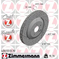 Zimmermann FORMULA Z Bremsscheiben f&uuml;r MERCEDES CLK C209 A209 63AMG R171 55AMG vorne
