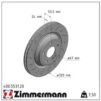 ZIMMERMANN Brake Disc Set for MERCEDES SL R231 350, 400, 500 (306&ndash;455 hp) &ndash; Rear