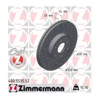 Zimmermann SPORT brake discs + brake pads for NISSAN Navara D23 (model year 2019 and later) &ndash; Front