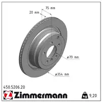 ZIMMERMANN Brake Discs + Pads Sensor for LAND ROVER Rover 3, Part No. 6A000001 (rear)
