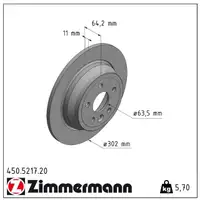ZIMMERMANN Brake Discs + Pads Sensor for LAND ROVER Freelander 2, Part No. DH000001 (Rear)