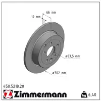 ZIMMERMANN Brake Disc Set for LAND ROVER Freelander 2 L359 (Rear)