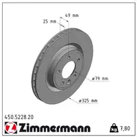ZIMMERMANN Bremsscheiben + Bel&auml;ge + Sensor f&uuml;r LAND ROVER Discovery 5 Rover 4 18" hinten