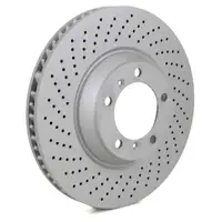 ZIMMERMANN Bremsscheiben + Bremsbel&auml;ge + Sensor f&uuml;r PORSCHE 997 3.6 GT3 415 PS vorne