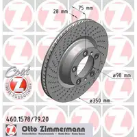 ZIMMERMANN Bremsscheiben Satz f&uuml;r PORSCHE 997 3.6/3.8 Turbo / S + 3.6 GT2 hinten