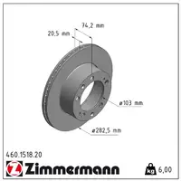 ZIMMERMANN Bremsscheiben Satz f&uuml;r PORSCHE 944 2.5 / S 2.7 160/165/190 PS vorne 94435104106