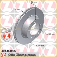 ZIMMERMANN Brake Disc Set for Porsche 911 (964) 3.6 Carrera/4 250 hp (front)