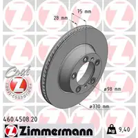ZIMMERMANN Brake Disc Set for PORSCHE Panamera (971) 18-inch PR-1KF/1KZ (rear)