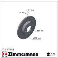 Zimmermann SPORT Brake Disc Set for RENAULT Clio 1, 2, Megane 1, Twingo 1 (Rear)