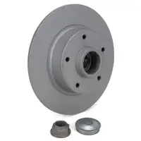 ZIMMERMANN Bremsscheiben + Radlager + Bremsbel&auml;ge f&uuml;r RENAULT Scenic 3 hinten