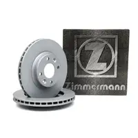 ZIMMERMANN Brake Discs for Dacia Logan MCV, Sandero, Renault Clio, and Twingo (Front)