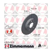 ZIMMERMANN Brake Kit: Brake Discs + Brake Pads for RENAULT Zoe (BFM_) Rear
