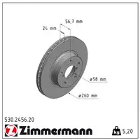 ZIMMERMANN Brake Discs + Brake Pads for SUBARU Impreza Legacy 2 3 14-inch front