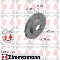 ZIMMERMANN Brake Disc Set for SUZUKI CELERIO 1.0 68 hp (model year 2014 and later) &ndash; front