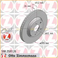 ZIMMERMANN Brake Disc Set for Toyota Avensis 1.6, 1.8, 2.0, 2.0/2.2D-4D (Front)