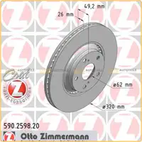 ZIMMERMANN Bremsscheiben Satz f&uuml;r Toyota Avensis (ZRT27 ADT27) 2.2 D-4D vorne
