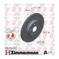 Zimmermann SPORT Bremsscheiben Satz f&uuml;r TOYOTA Rav 4 5 _A5_ _H5_ 2.0 2.5 Hybrid hinten