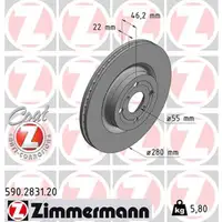 ZIMMERMANN Bremsscheiben f&uuml;r TOYOTA YARIS (_P13_) 1.5/Hybrid 73/75/112 PS vorne
