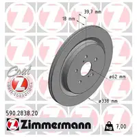 ZIMMERMANN Brake Disc Set for LEXUS RX _L2_ 200t 300 238 hp (rear)