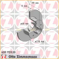 ZIMMERMANN Brake Discs + Pads for VW Transporter Bulli T3 1.6, 1.9, 2.0, 1.6 D/TD (Front)