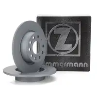ZIMMERMANN Brake Disc Set for VW Golf 6, 7, 8, T-Roc, Touran, A3, 8P, 8V, 8Y, Q2, TT (Rear)