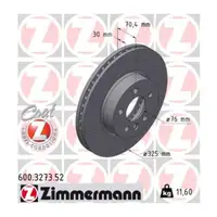 Zimmermann SPORT Brake Disc Set for VW Grand California, Crafter, SX, SY, SZ, PR-1LC (Front)
