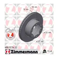 Zimmermann SPORT Brake Discs + Pads Sensor for VW Grand California Crafter 1LC (Rear)