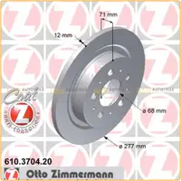 ZIMMERMANN Bremsscheiben f&uuml;r Volvo S90 V90 2.9 180/204PS 05.1998-12.1998 hinten