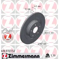 Zimmermann SPORT brake discs + brake pads for VOLVO S/V60, S/V90, XC60 (16-inch rear)