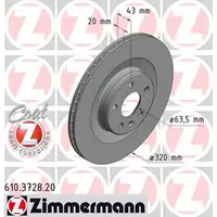 ZIMMERMANN Brake Discs + Brake Pads for VOLVO S90 2, V90 2, XC90 2 (17-inch rear)
