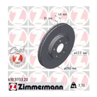 ZIMMERMANN Brake Kit: Brake Discs + Brake Pads for VOLVO XC40 536 (16-inch front)