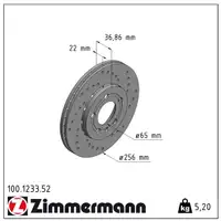 Zimmermann SPORT brake discs + Pads + Wako for VW Golf 4, Bora 9N, AUDI 8L 1.6 (front)