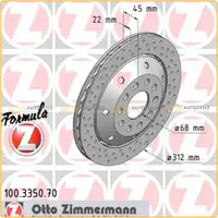 Zimmermann FORMULA Z Bremsscheiben Satz f&uuml;r AUDI RS4 Avant B5 380 PS hinten
