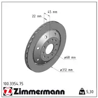 Zimmermann FORMULA Z Brake Disc Set for AUDI RS4 Avant B5 380 hp (rear)