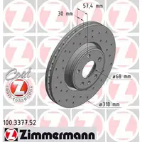 Zimmermann SPORT Bremsscheiben f&uuml;r AUDI A4 (8W B9) A5 (F53 F5A) Q5 (FYB) vorne