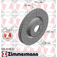 Zimmermann SPORT Brake Discs + Pads + Sensor for AUDI A4 B9, A5 F5, A6 C8, A7 4K, Q5 (Front)