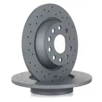 Zimmermann SPORT Brake Discs + Brake Pads for VW Golf 5, 6, Jetta 3, Touran, and Audi 8P (Rear)