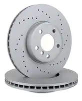 Zimmermann SPORT brake discs + Pads for BMW X3 E83 3.0sd xDrive35d + X5 E53 (Front)