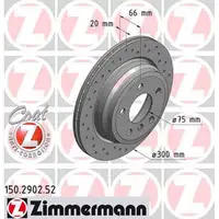Zimmermann SPORT brake discs for BMW 3 Series F30, F31, F34; 4 Series F32, F33, F36 (Rear)
